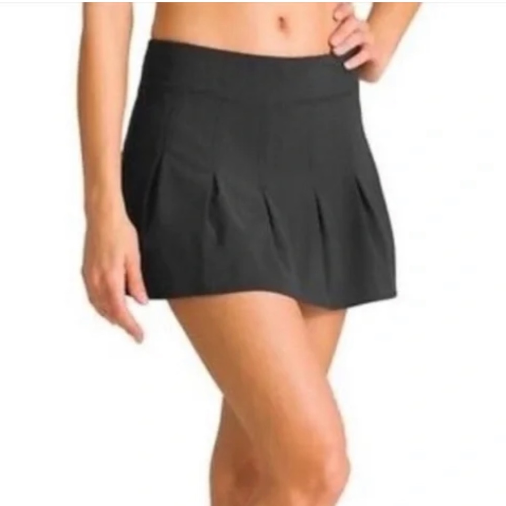Athleta Black Tennis Skirt Skort Pleated Medium